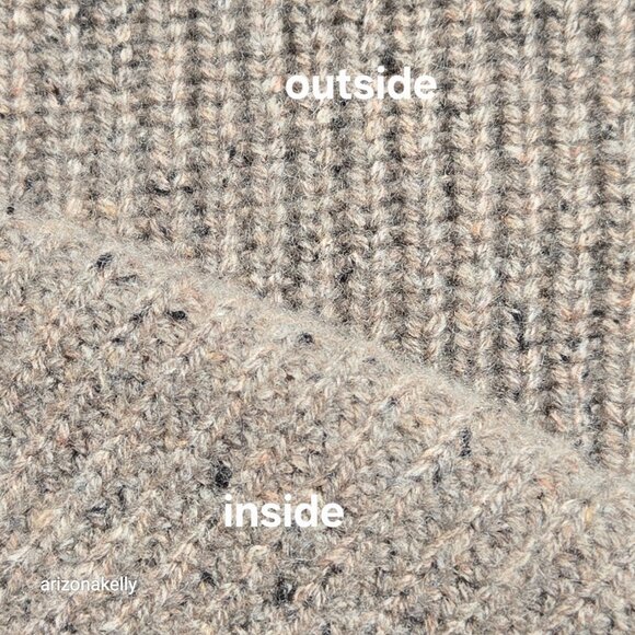 NWOT Ann Taylor Flecked Cashmere Ribbed Hoodie Thick - Picture 8 of 14